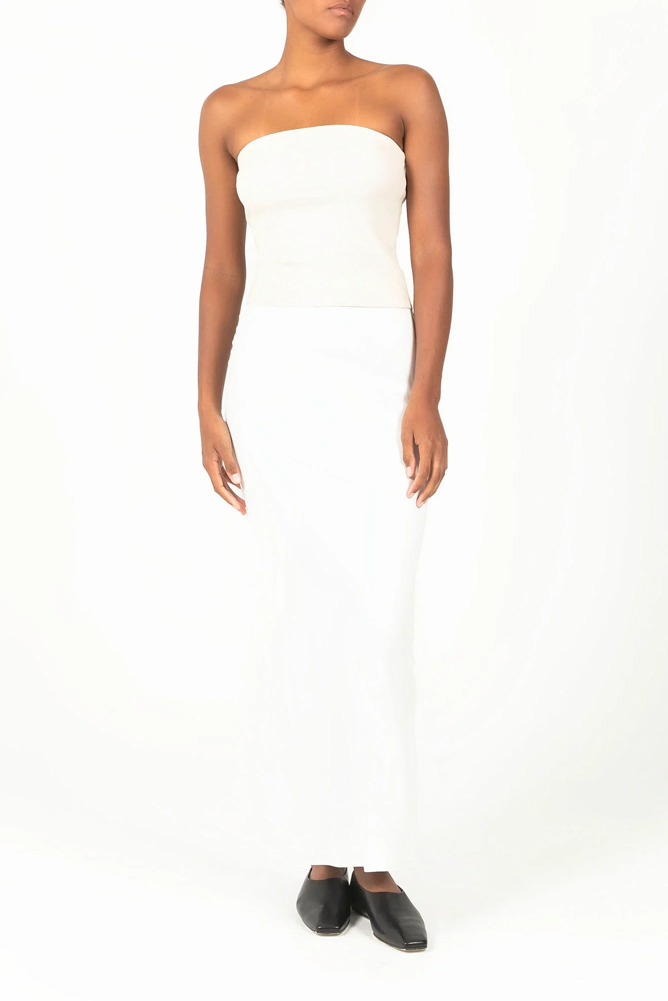 Bias-Cut Maxi Skirt in Stretch Twill - Image 3