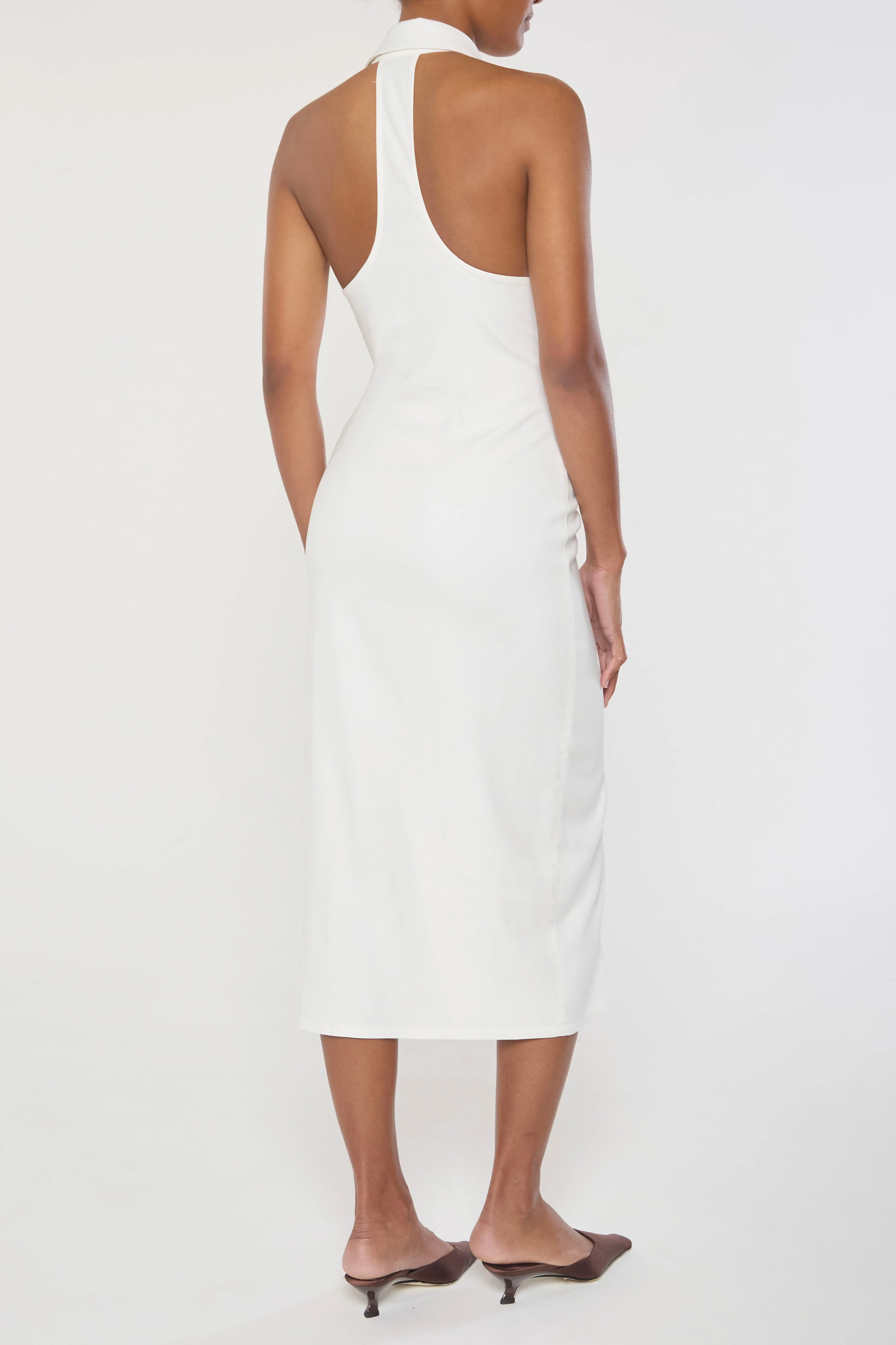 Bond Midi Dress in Stretch Twill - Image 4