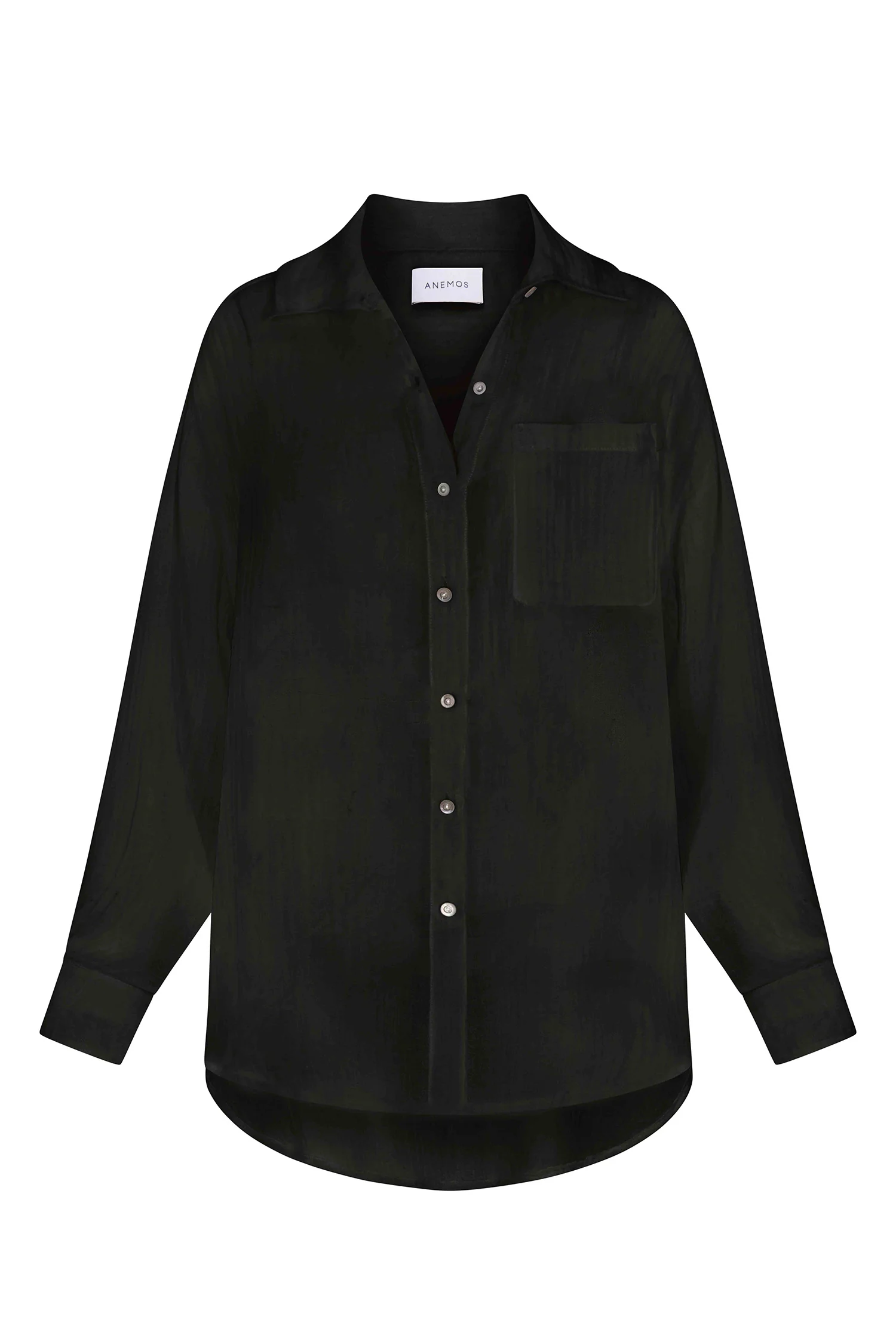 Pool Shirt Button-Down Tunic in Woven Bamboo Cotton Gauze - Image 3