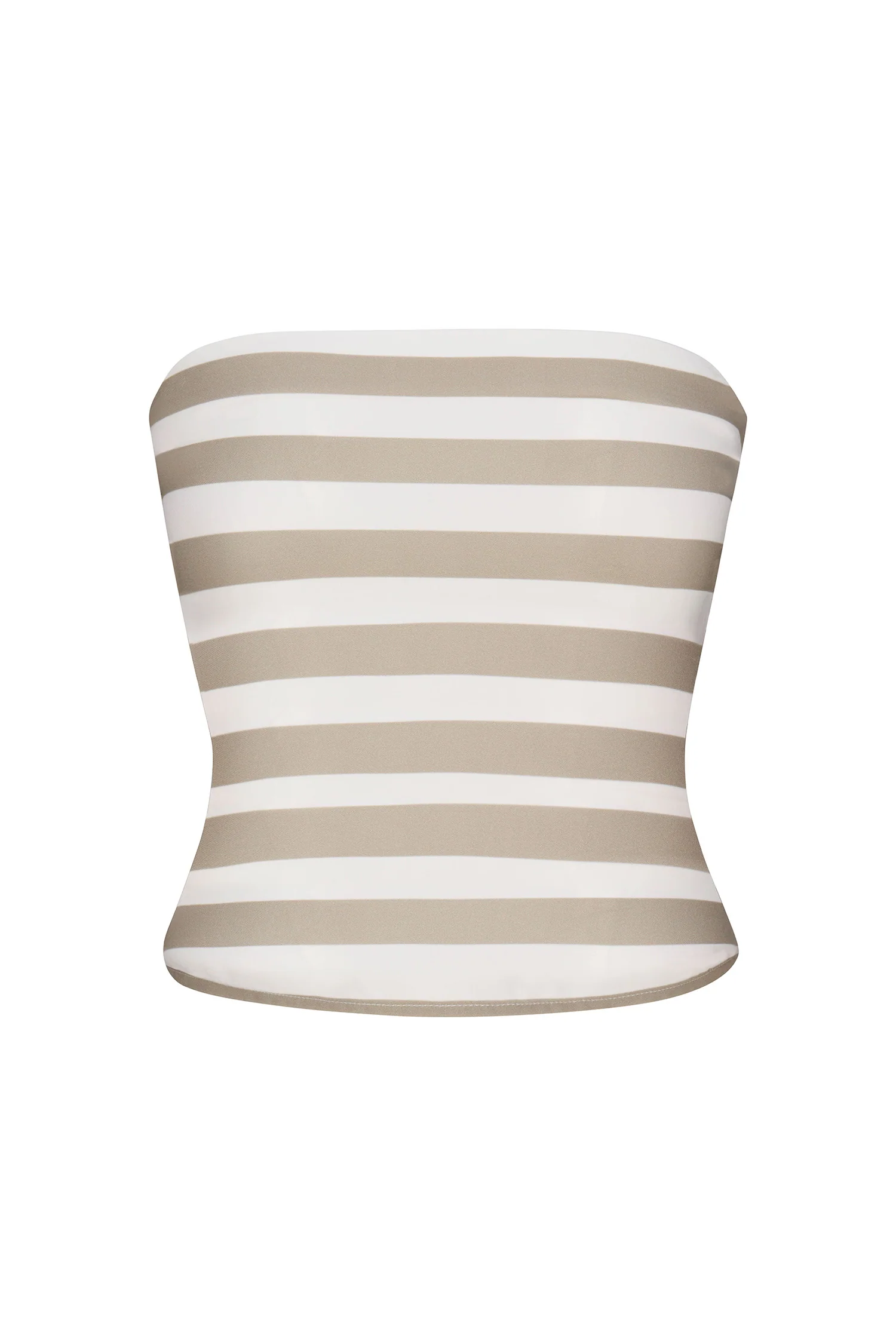 Ritts Strapless Top in Striped Stretch Twill - Image 3