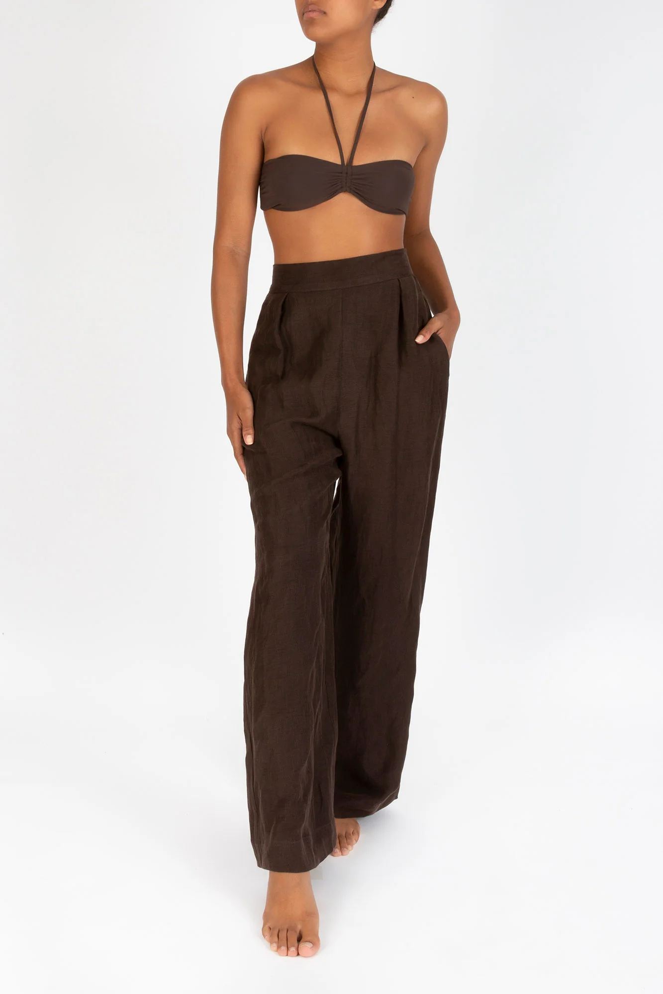 Keaton Wide Leg Pant in Linen Cupro - Image 3