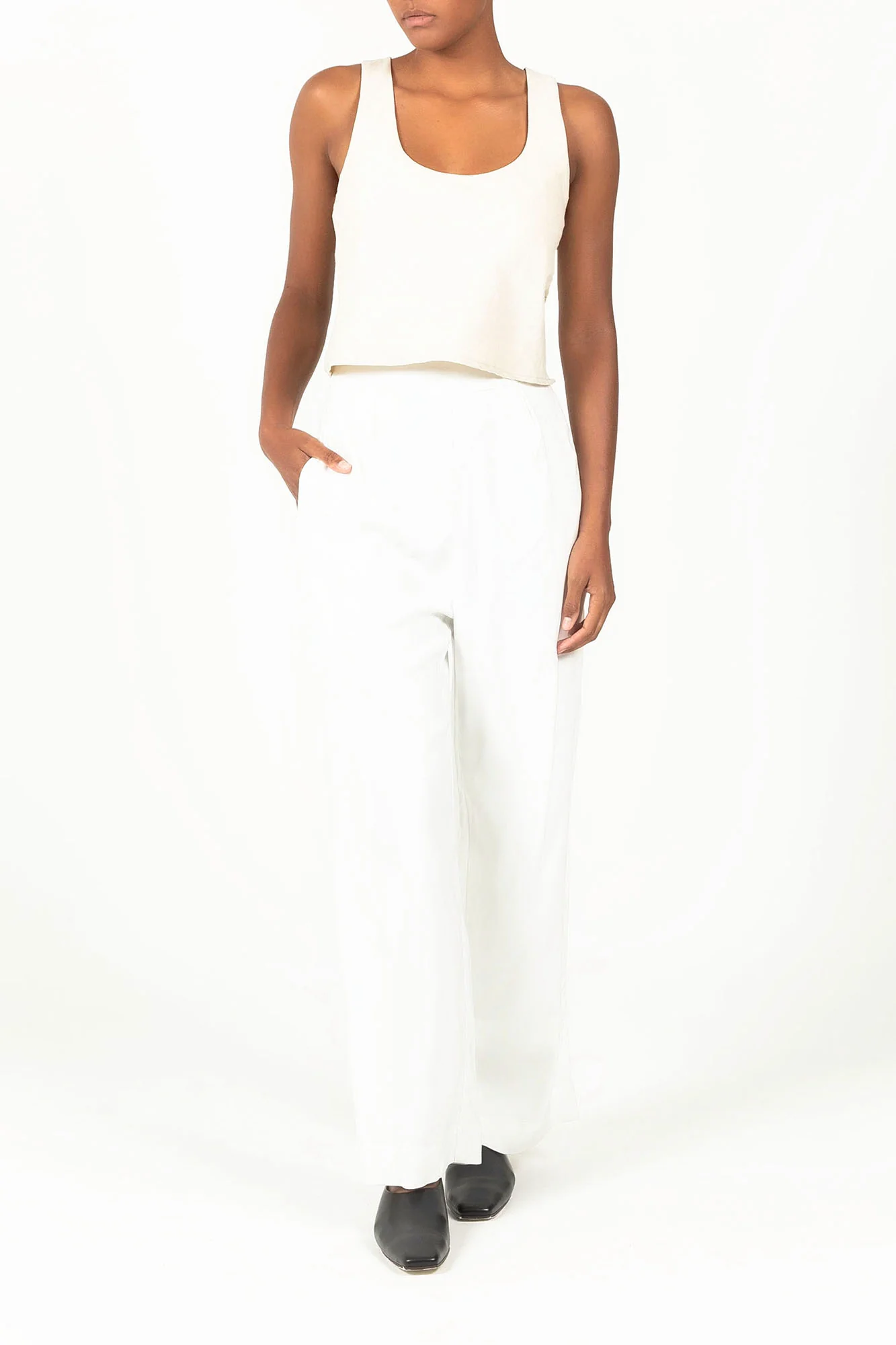 Wide Leg Pant in Stretch Twill - Image 3